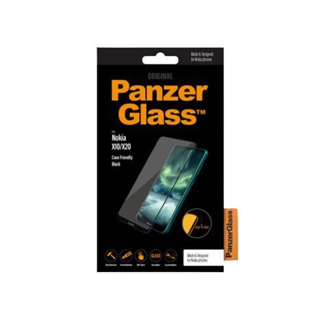 PanzerGlass | Screen protector - glass | Nokia X10, X20 | Tempered glass | Black | Transparent